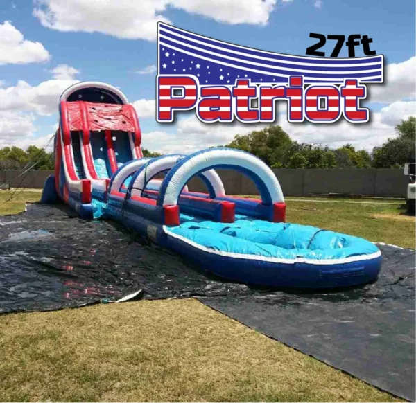 Large water slide rental - 27ft patriot water slide rentals in Phoenix and Buckeye AZ.