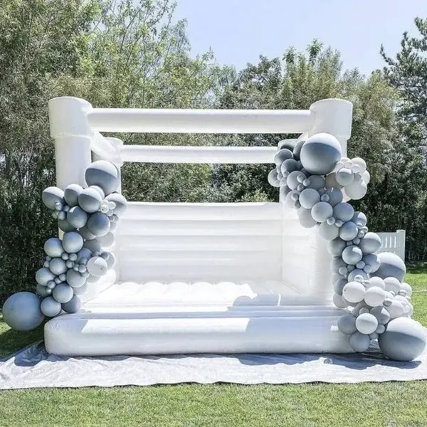 White bounce house rentals for weddings