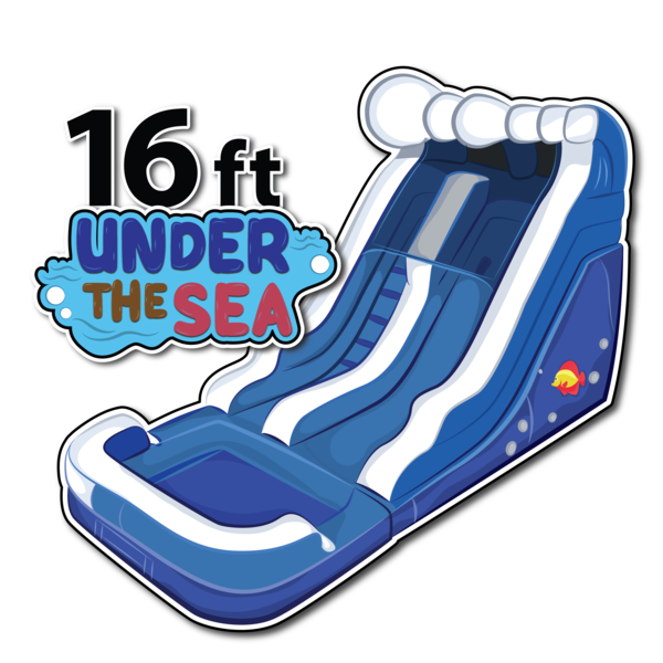 16 ft under the sea water slide For Toddlers and Adults in phoenix, scottsdale, chandler, mesa gilbert, arizona, az