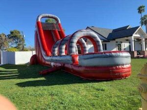 27 ft water slide Red slide (single lane with slip n slide) rentals in phoenix, scottsdale, chandler, mesa gilbert, arizona, az