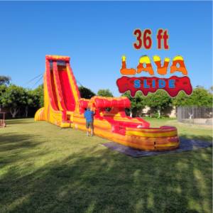 36 ft inflatable Lava water slide single lane with slip n slide in phoenix, scottsdale, chandler, mesa gilbert, arizona, az