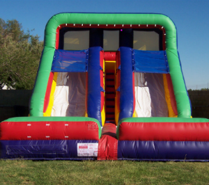 Double Lane Water Slide Multi color Inflatable Rental phoenix scottsdale arizona az