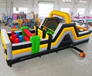 40ft Minion Double Lane Obstacle Course - Inflatable Fun for All Ages!