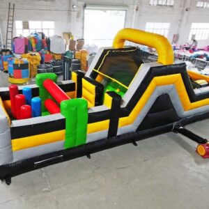 40ft Minion Double Lane Obstacle Course - Inflatable Fun for All Ages!