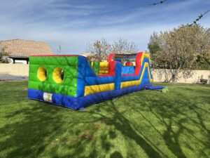 Low price obstacle course rental - AZ green 40ft double lane obstacle for rent