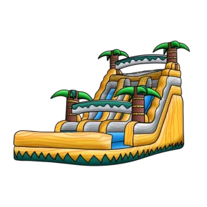 20ft Pineapple Tropical Double Lane Water Slide Rental | Arizona Water Slide Fun