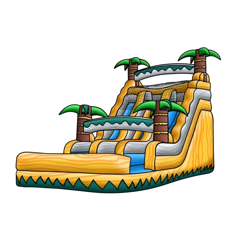 20ft Pineapple Tropical Double Lane Water Slide Rental | Arizona Water Slide Fun