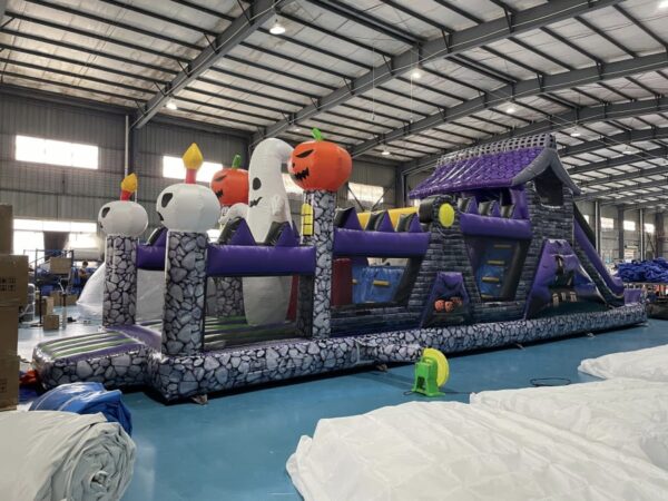 55 ft Halloween-Themed 3D Obstacle Course Rental – Double Lane Fun (Available for Overnight Use) - Image 6