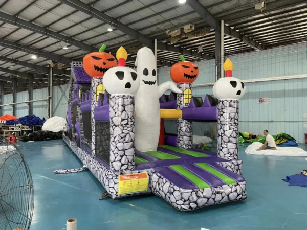 55 ft Halloween-Themed 3D Obstacle Course Rental – Double Lane Fun (Available for Overnight Use) - Image 7