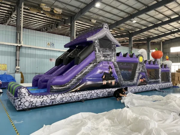 55 ft Halloween-Themed 3D Obstacle Course Rental – Double Lane Fun (Available for Overnight Use) - Image 5